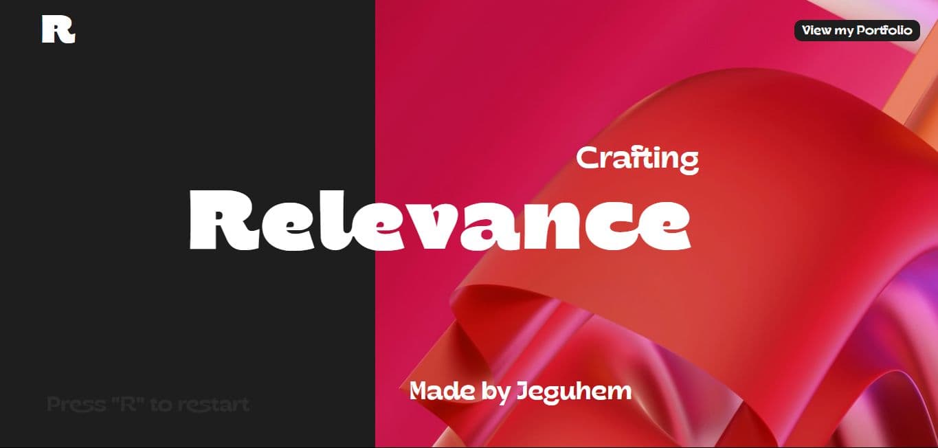 Relevance experimental website